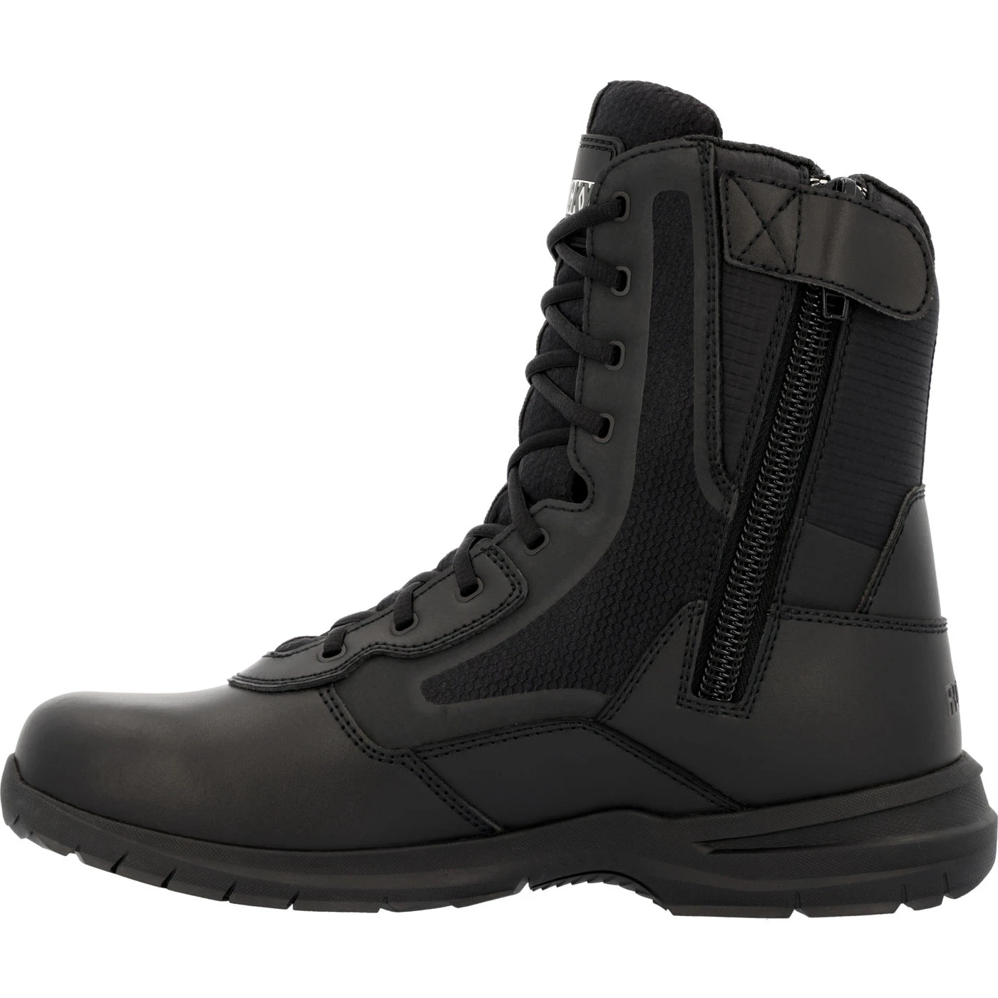 Rocky Cadet 8" Black Side Zip Public Service Boot - Image 5