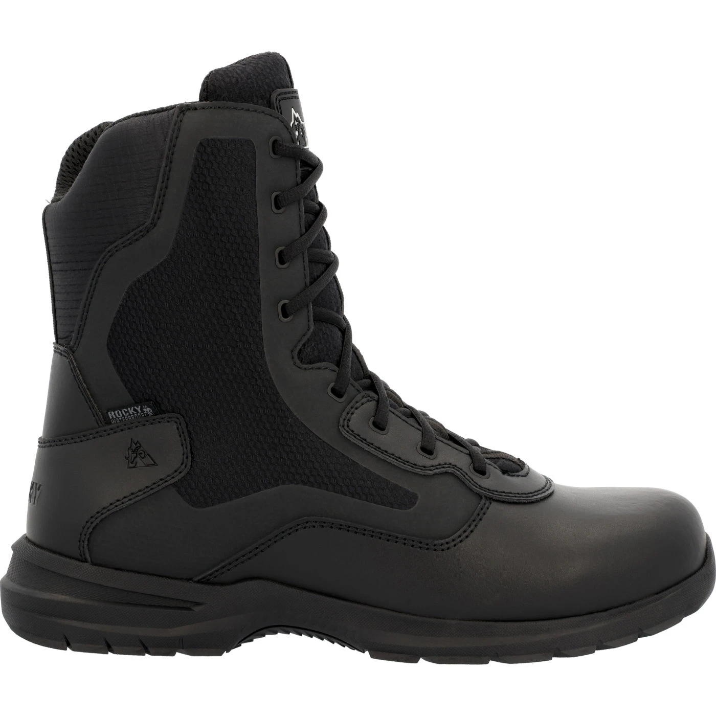 Rocky Cadet 8" Black Side Zip Public Service Boot - Image 7