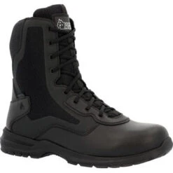 Rocky Men's Cadet 8" Side Zip Public Service Duty Boot -Black- RKD0102