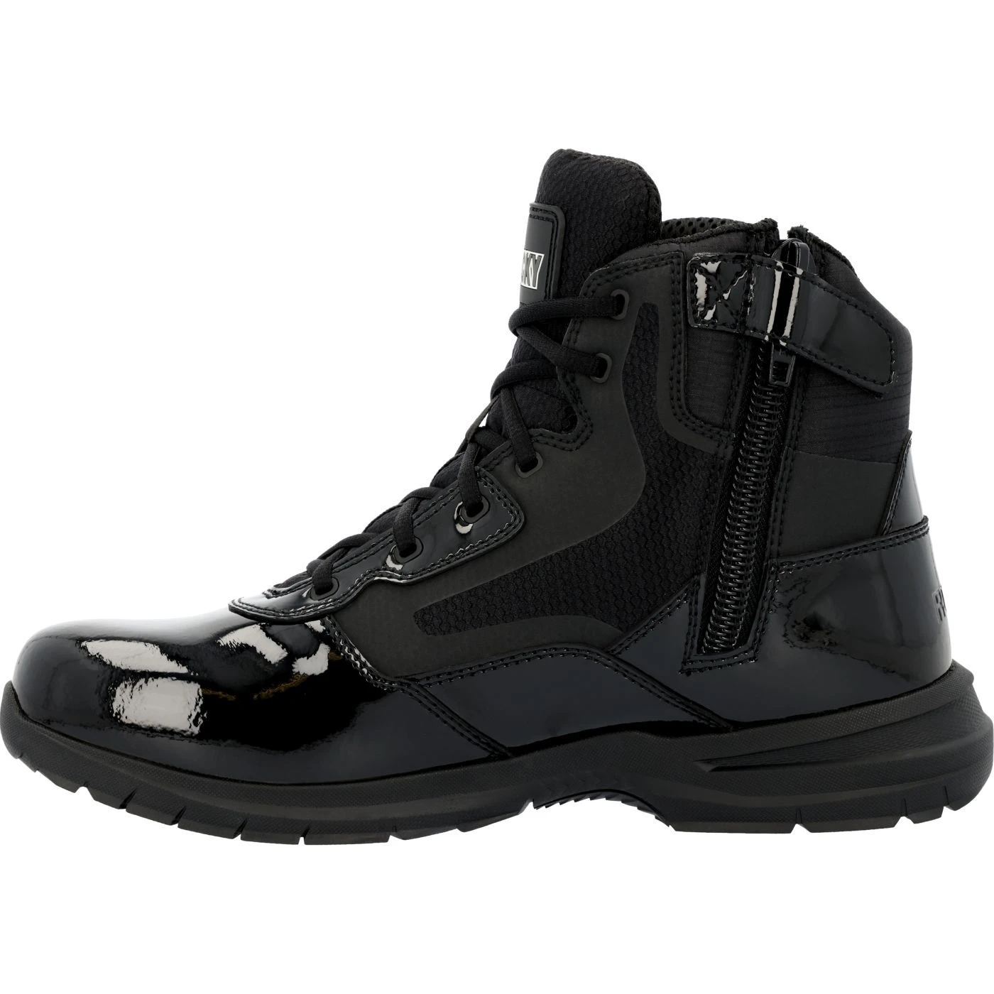 Rocky Cadet 6" Black Side Zip Public Service Boot - Image 5