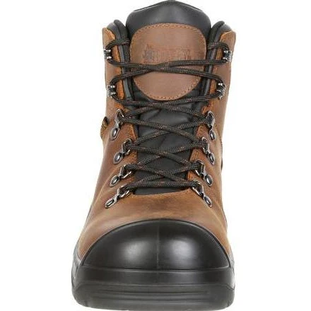 Rocky Men's Worksmart 6" Comp Toe Metguard WP Work Boot Brown RKK0266 - Image 4