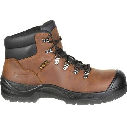 Rocky Men's Worksmart 6" Comp Toe Metguard WP Work Boot Brown RKK0266 - Image 5