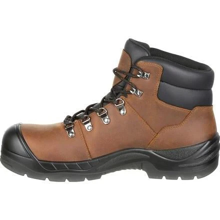 Rocky Men's Worksmart 6" Comp Toe Metguard WP Work Boot Brown RKK0266 - Image 2
