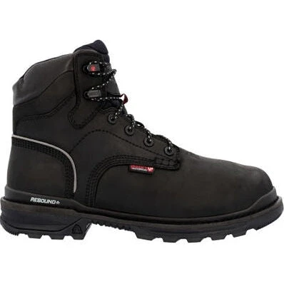 Rocky Men's Rams Horn 9" WP Comp Toe Met Guard Work Boot -Black- RKK0393 - Image 2