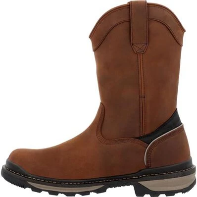 Rocky Men's Rams Horn 10" Comp Toe WP Pull On Work Boot -Horse- RKK0443 - Image 3