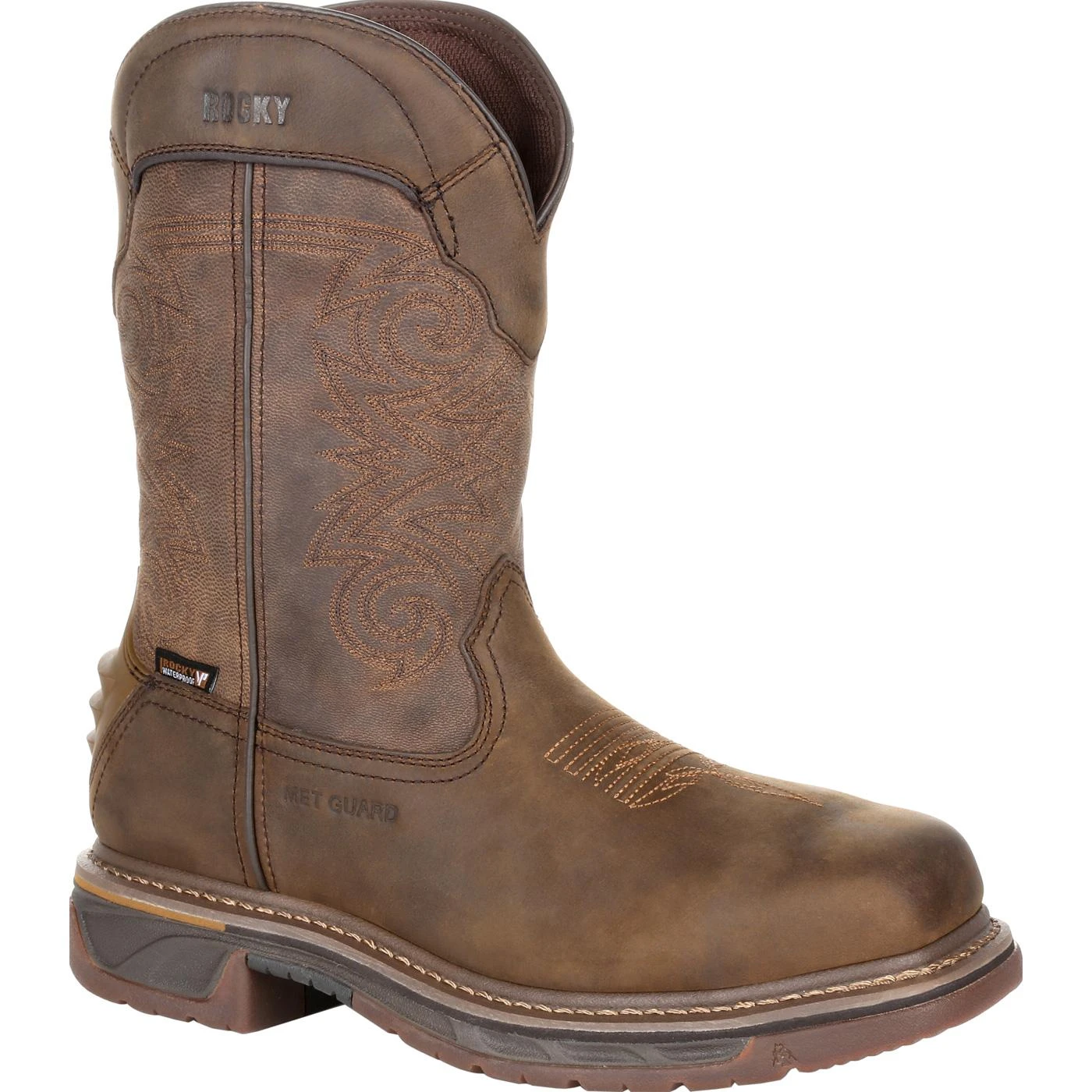 Rocky Square Toe Western Boot With TPU Heel Counter