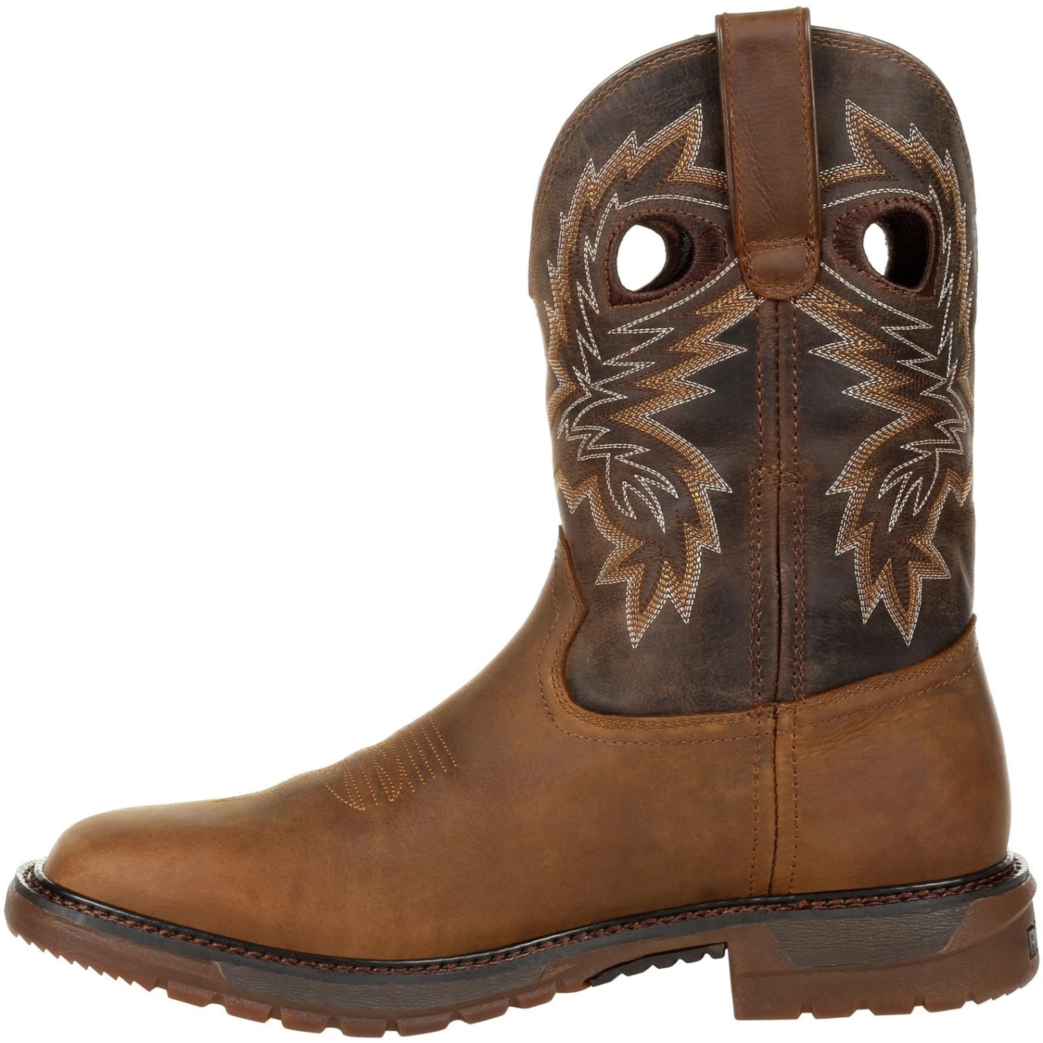 Rocky Men's Original Ride FLX 11" Sqr Toe WP Western Work Boot- RKW0336 - Image 4