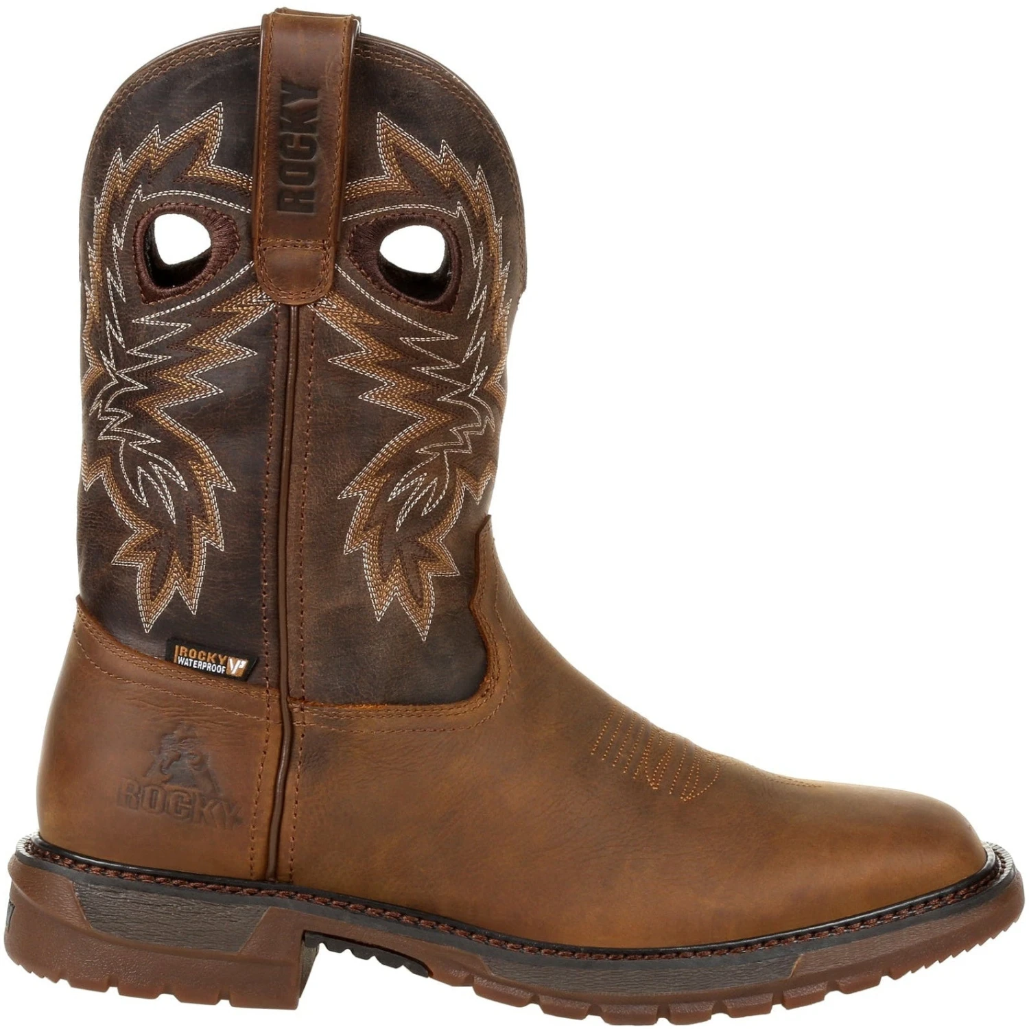 Rocky Men's Original Ride FLX 11" Sqr Toe WP Western Work Boot- RKW0336 - Image 2